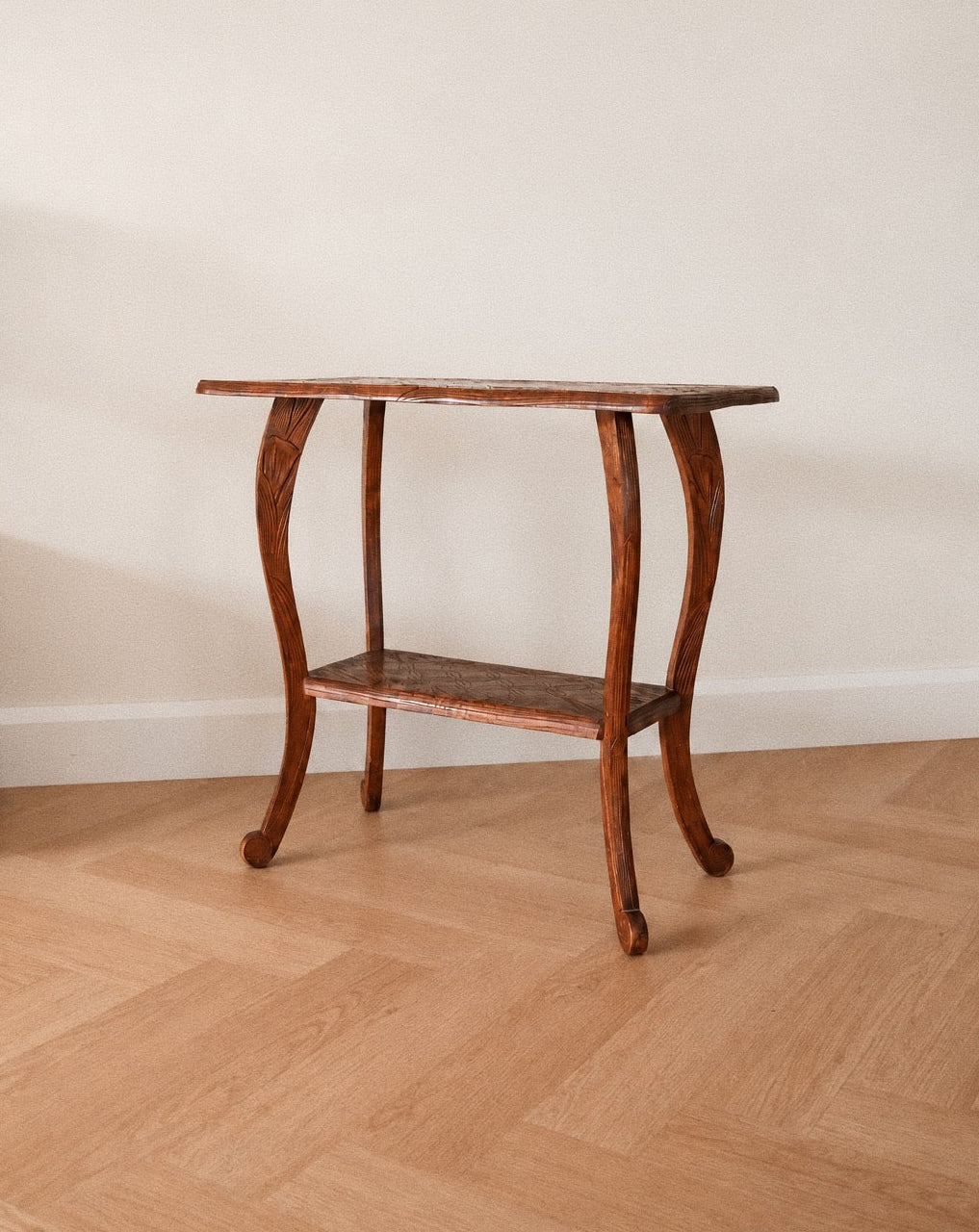Japanese Arts & Crafts Carved Side Table