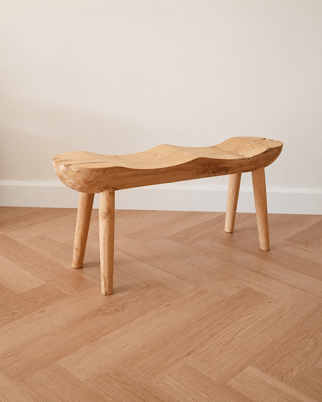 Rustic Sculptural Timber Bench