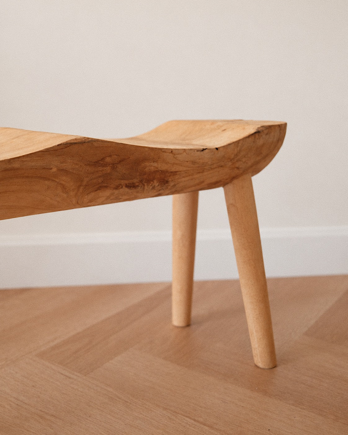 Rustic Sculptural Timber Bench