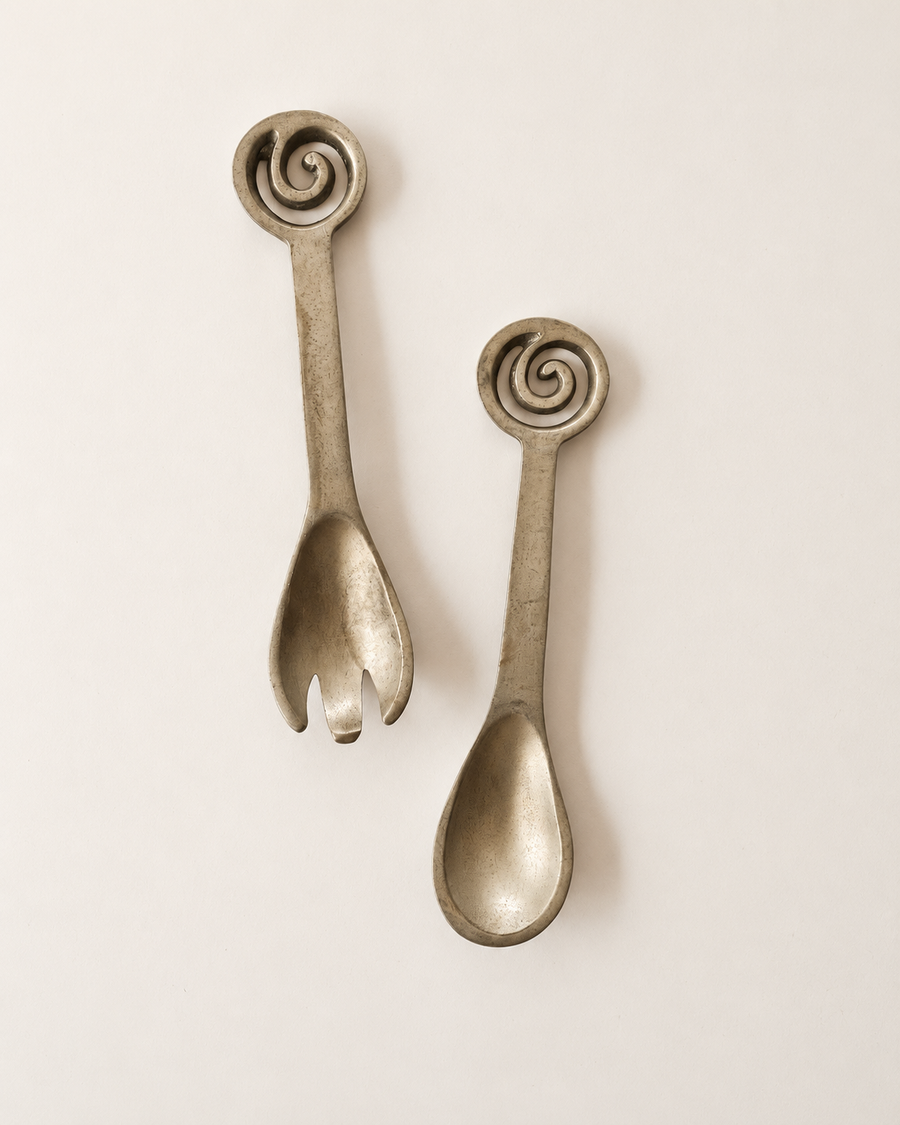 Spiral Salad Servers — Pair