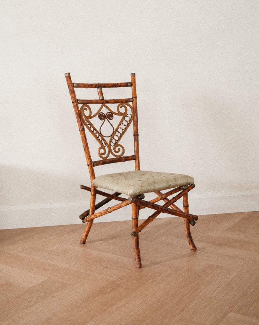 Antique Folk Art Cane Chair