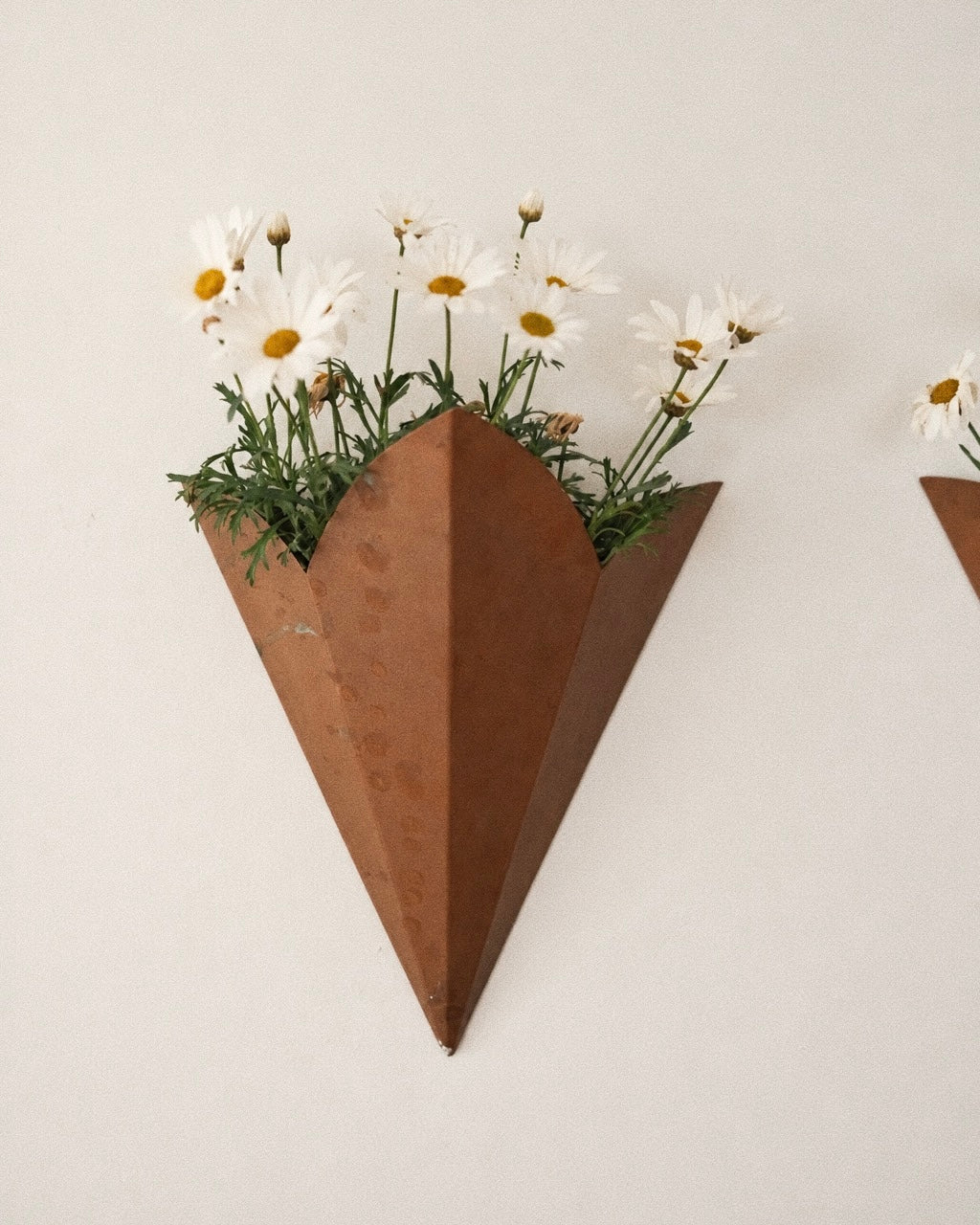 Copper Tulip Wall Pockets - Pair