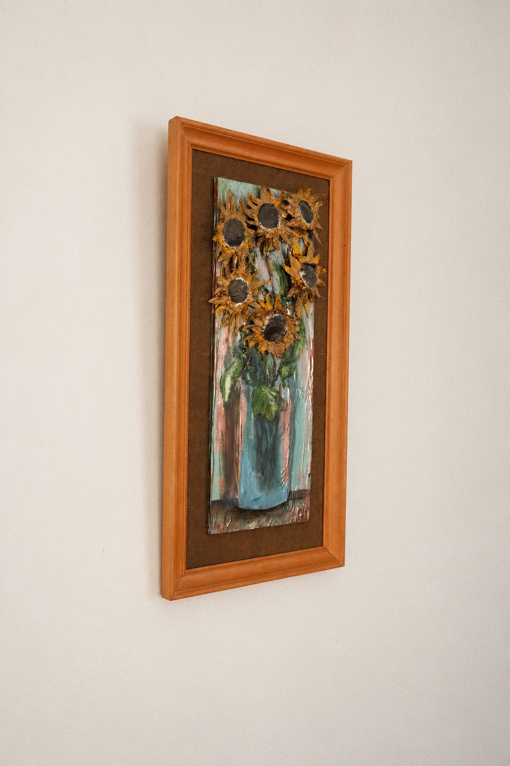 Sunflower Metal Relief Artwork
