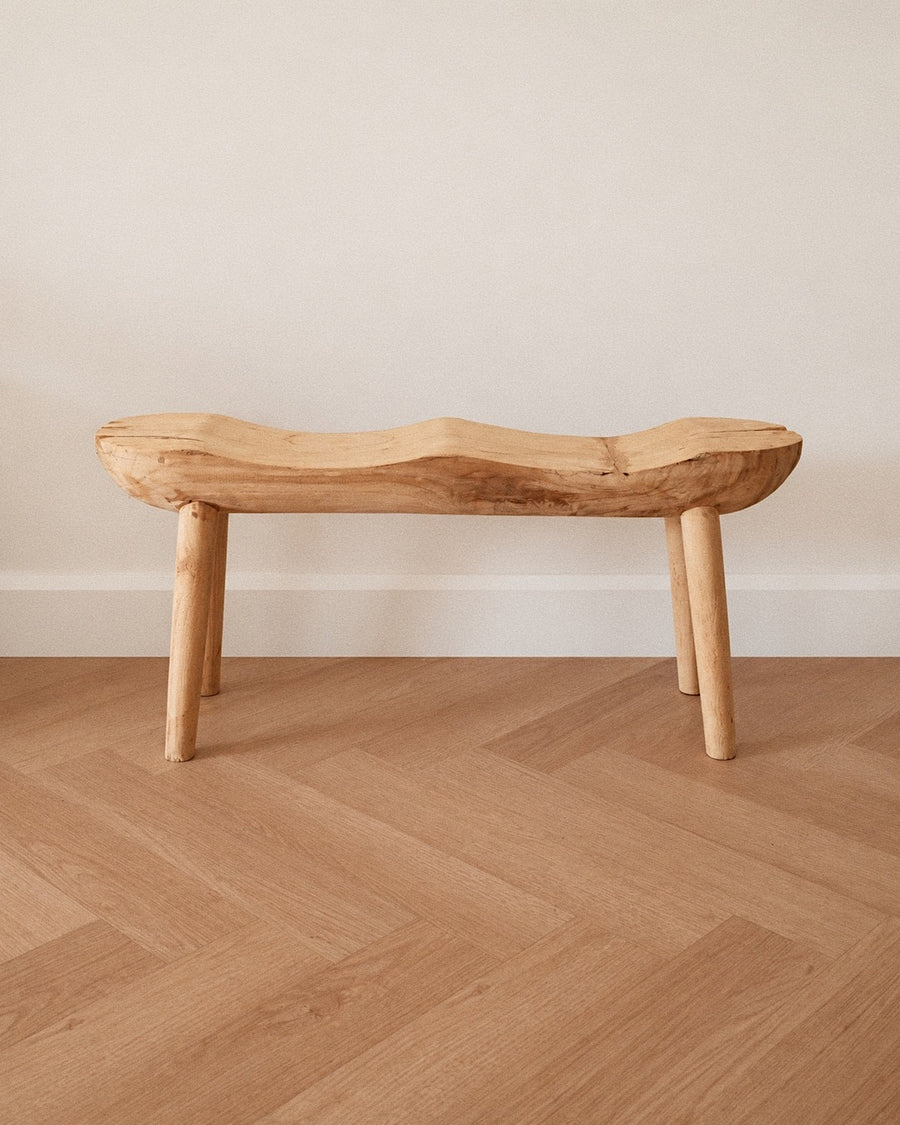 Rustic Sculptural Timber Bench