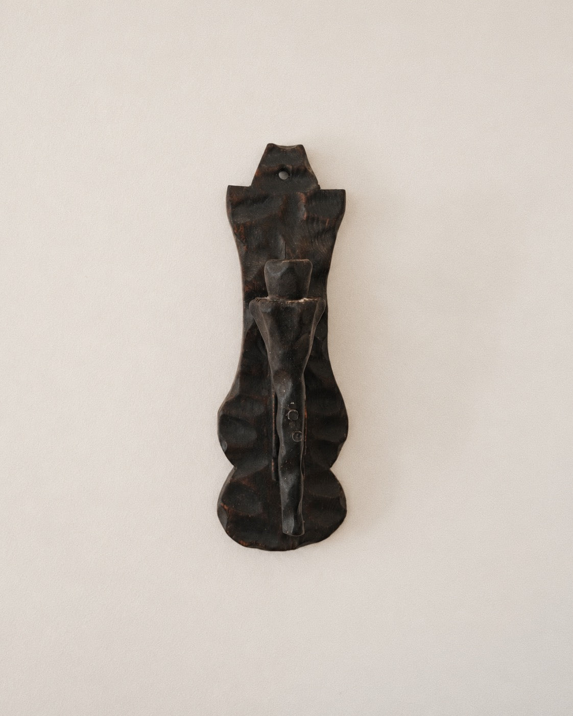Brutalist Wooden Candle Sconce