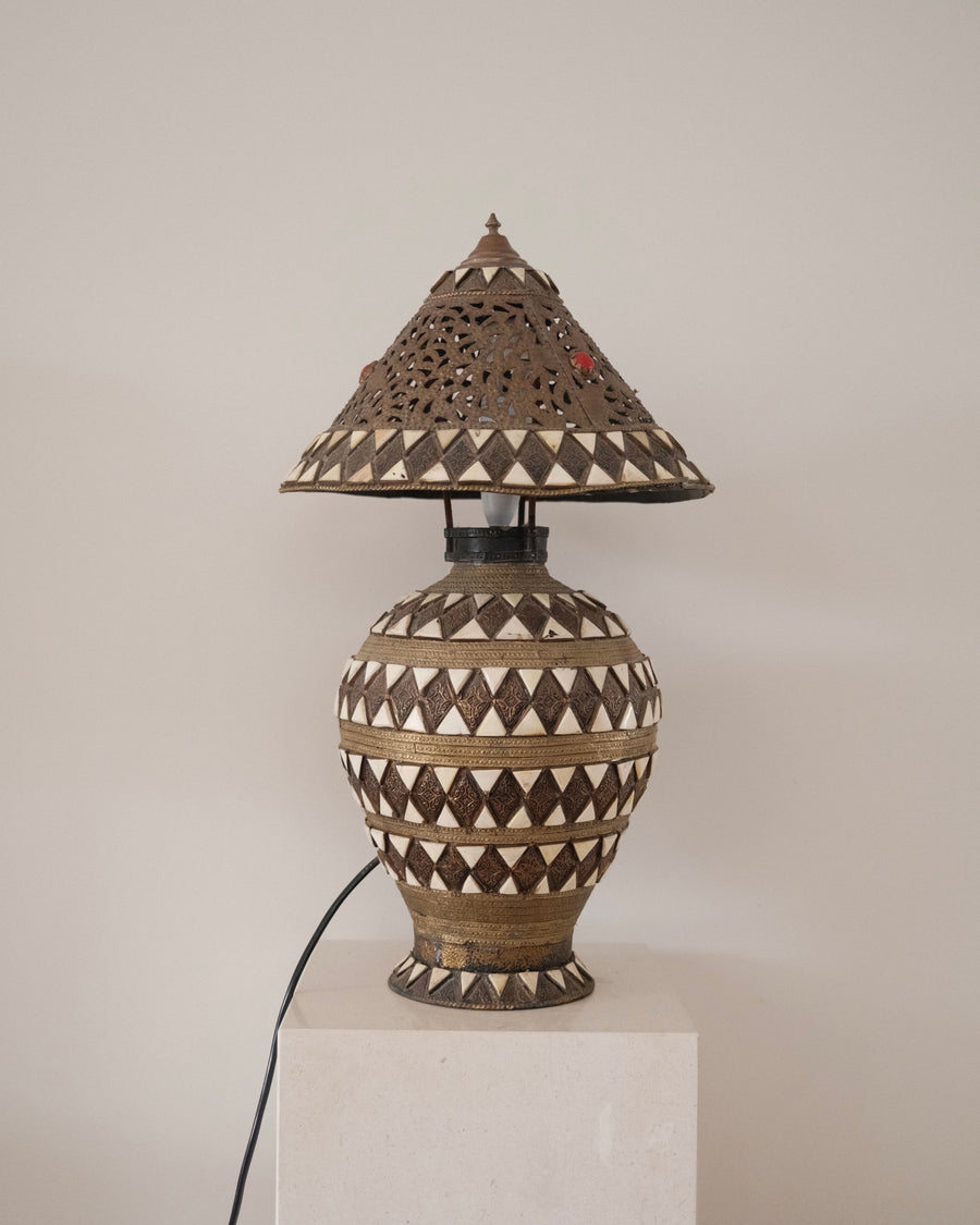 Vintage Moroccan Marrakesh Inlay Table Lamp