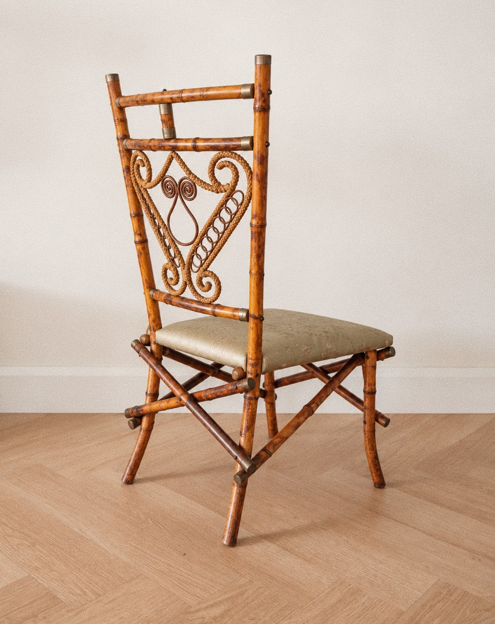 Antique Folk Art Cane Chair