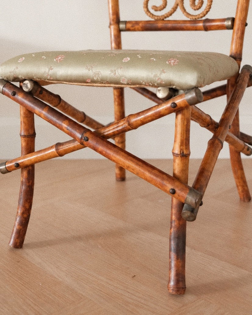 Antique Folk Art Cane Chair